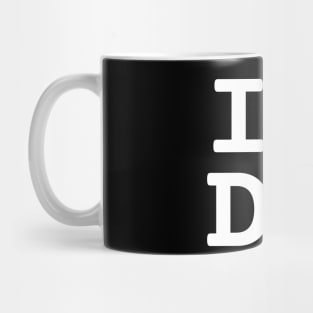 I Love DS | Stylized Abbreviation Heart Logo White Mug